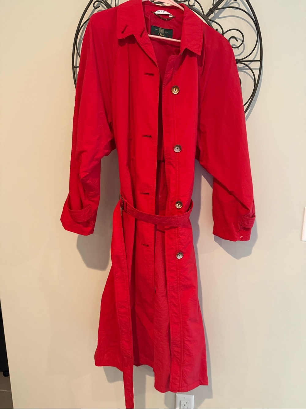 Vintage Oreos Red Trench Coat